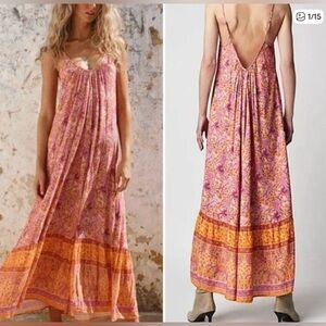Spell Village Strappy Maxi Dress in Sunrise New